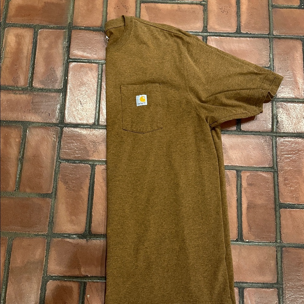 Carhartt Shirt Mens Brown Loose Fit Pocket Workwear Tradesman Durable Sz 2X - Picture 5 of 6